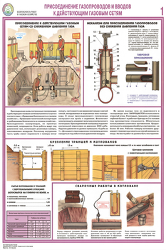 ПС22 Безопасность работ в газовом хозяйстве (ламинированная бумага, А2, 4 листа) - Плакаты - Газоопасные работы - Магазин охраны труда ohranatruda-shop.ru